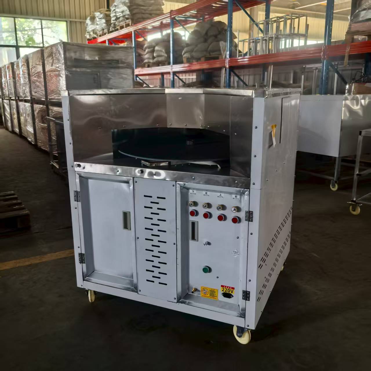 Flatbread baking machine stainless steel body and control panel