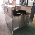 Commercial flatbread oven stainless steel chamber and griddle plate
