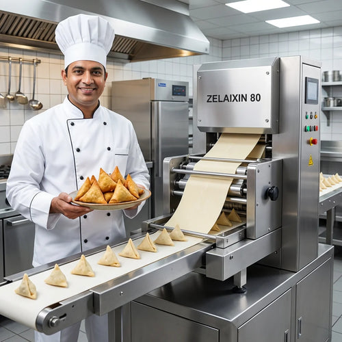 Zelaixin 80 Commercial Samosa Machine - Lifestyle Kitchen Scene