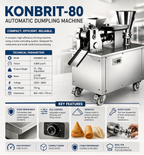 80-Type Commercial Multi-Function Pastry Machine | Make Dumplings, Samosa, Ravioli, Empanada | KONBRIT