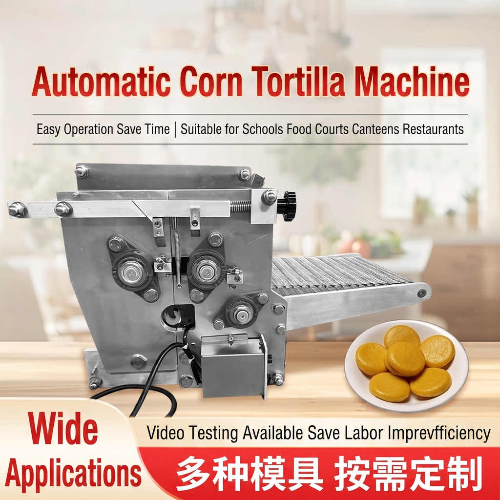 KONBRIT Automatic Corn Tortilla Maker | Commercial Desktop Taco Shell Machine (15cm-40cm) - Industrial Food Machinery by KONBRIT - Image 5