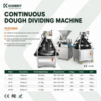 KONBRIT Automatic Continuous Dough Divider and Rounder Machine - High Capacity Commercial Dough Ball Maker