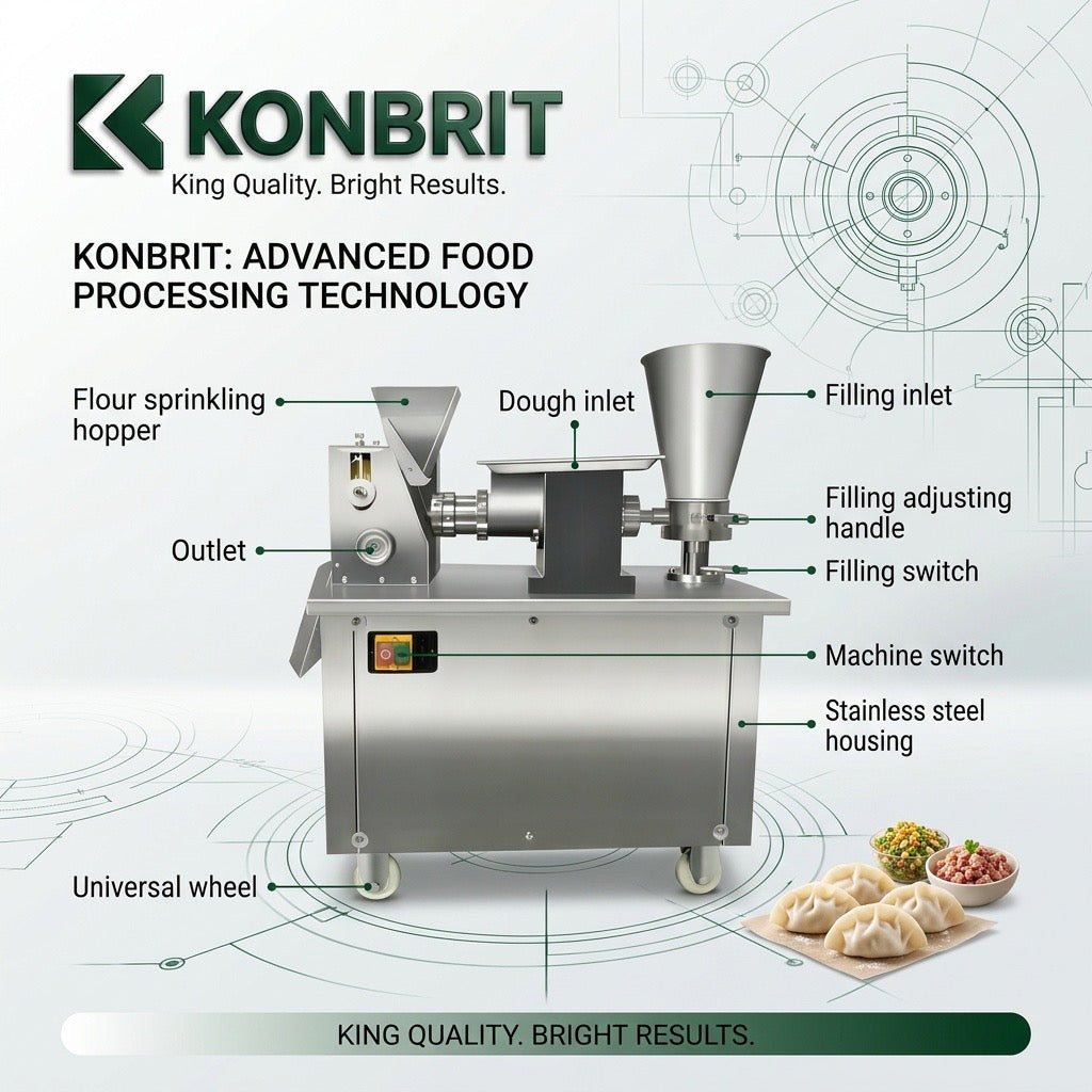 KONBRIT KBDM-80 Automatic Food Forming Machine | 500–4,800 pcs/h | For Startups & Small Shops