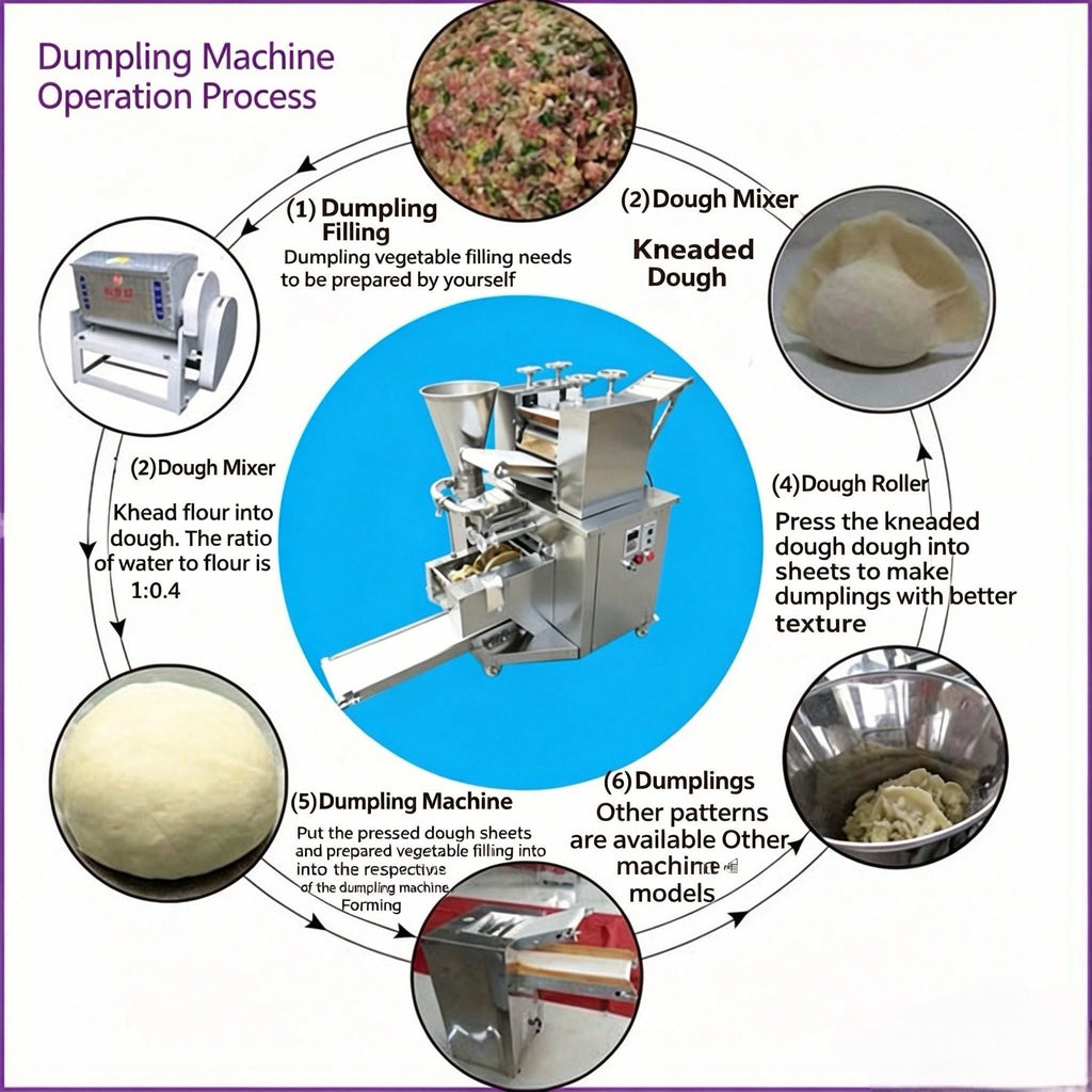 KONBRIT Model 150 High-Capacity Automatic Dumpling Maker | 10000 pcs/h Industrial Machine - Industrial Food Machinery by KONBRIT - Image 2