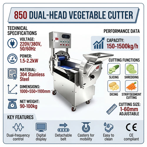 Commercial YQC850 Vegetable Cutting Machine | KONBRIT
