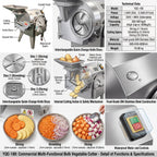 KONBRIT 180 Industrial Bulb Vegetable Cutter | Slicing, Shredding & Dicing