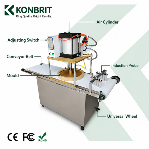 KONBRIT KBYBJ flatbread dough press machine component overview