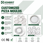 Custom pizza mould patterns for flatbread dough press machine