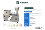 KONBRIT Automatic Spiral Dough Rounding Machine for Bun, Bread & Tangyuan