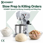 KONBRIT B-Series Heavy Duty Planetary Mixer (10L-80L) | 3-Speed Commercial Flour & Dough Mixer
