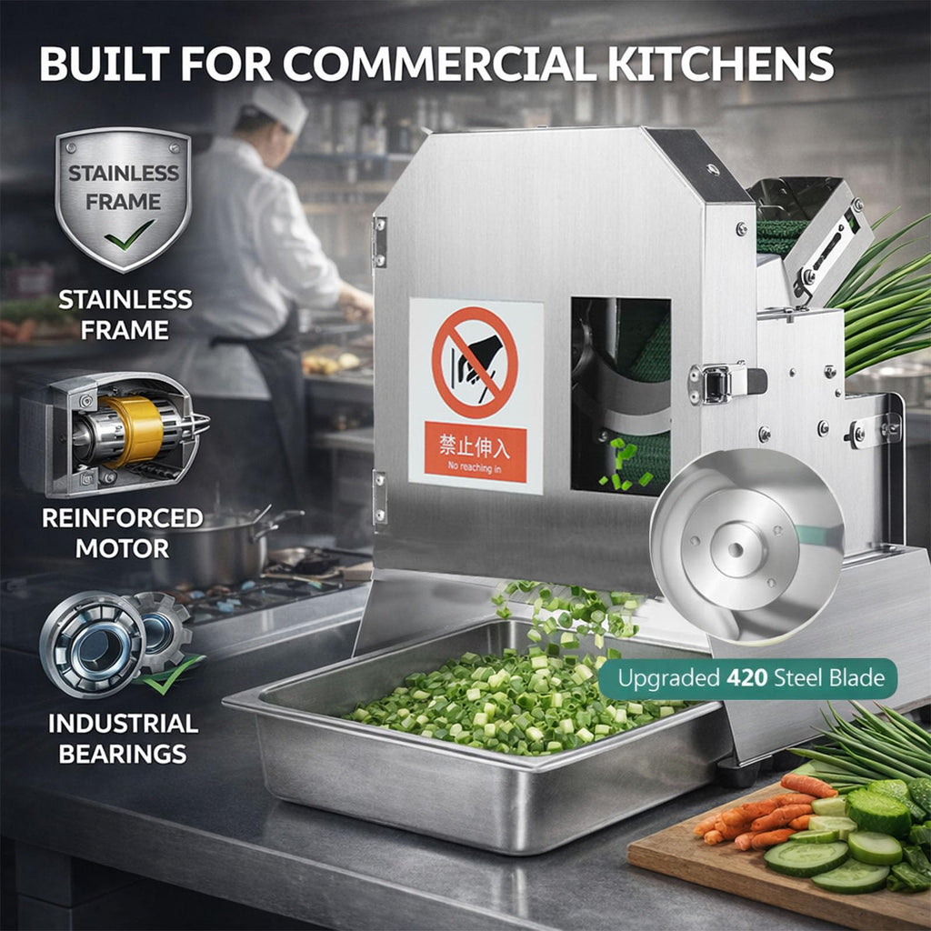 KONBRIT Model 30 Desktop Industrial Vegetable Cutter | Multi-Function Food Prep - Industrial Food Machinery by KONBRIT - Image 5