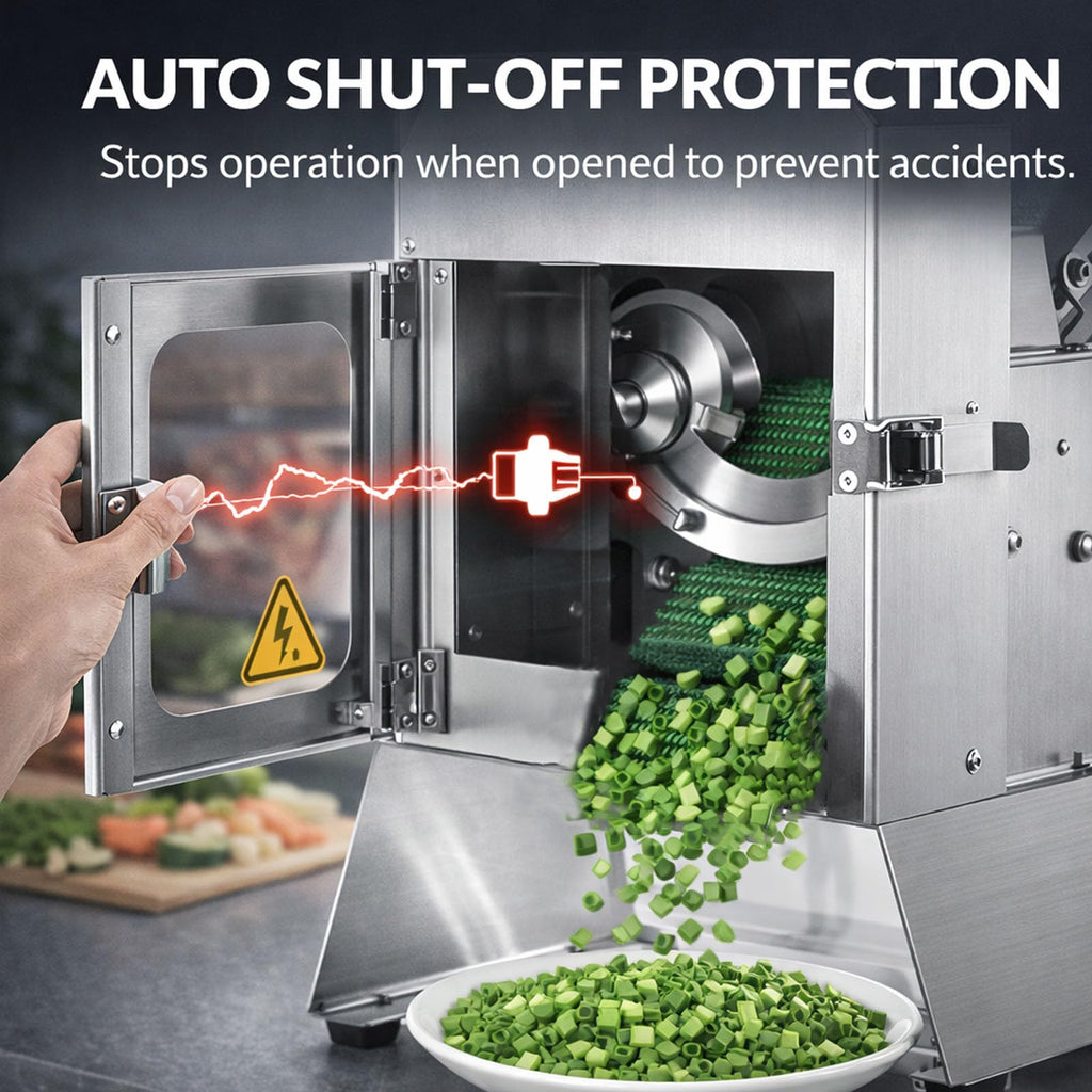 KONBRIT Model 30 Desktop Industrial Vegetable Cutter | Multi-Function Food Prep - Industrial Food Machinery by KONBRIT - Image 6
