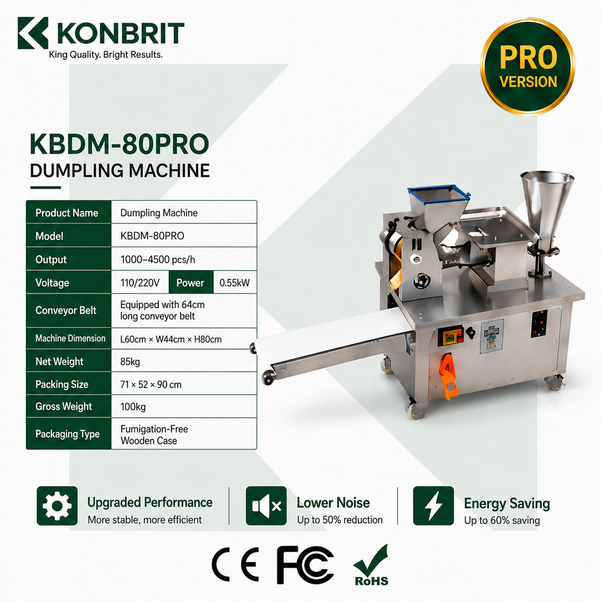 KONBRIT KBDM-80 PRO Dual-Frequency Food Forming Machine | For Restaurants & Growing Businesses