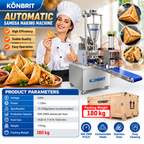 Automatic Fatayer samosa machine technical specifications