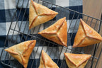 Finished triangular Fatayer pastries
