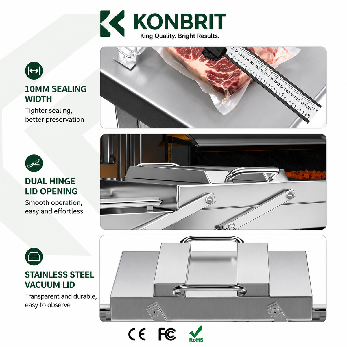 KBVP-500 sealing bar and chamber details