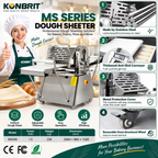 MS500 dough sheeter safety and construction features